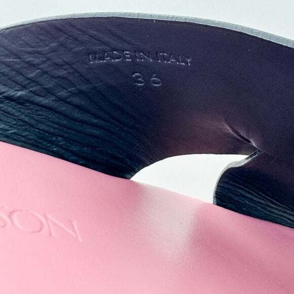 J.W. Anderson Flat Platform Leather Slide Sandal Cross Strap Size 36 / US 6-7 - Picture 14 of 15